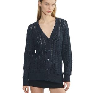 Aritzia Wilfred Reverence Cardigan Blue Size XS Oversized